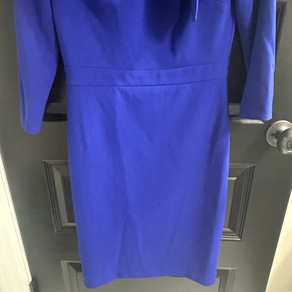 Calvin Klein Blue Sheath Dress with Cowl Neck - Picture 4 of 7